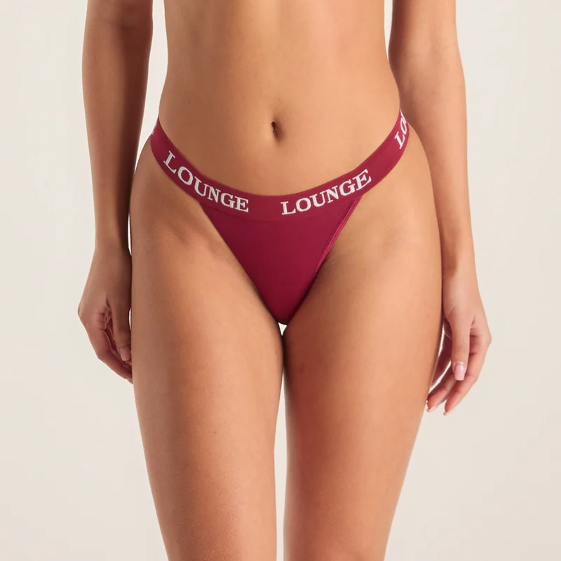 Bamboo Triangle Thong - Burgundy