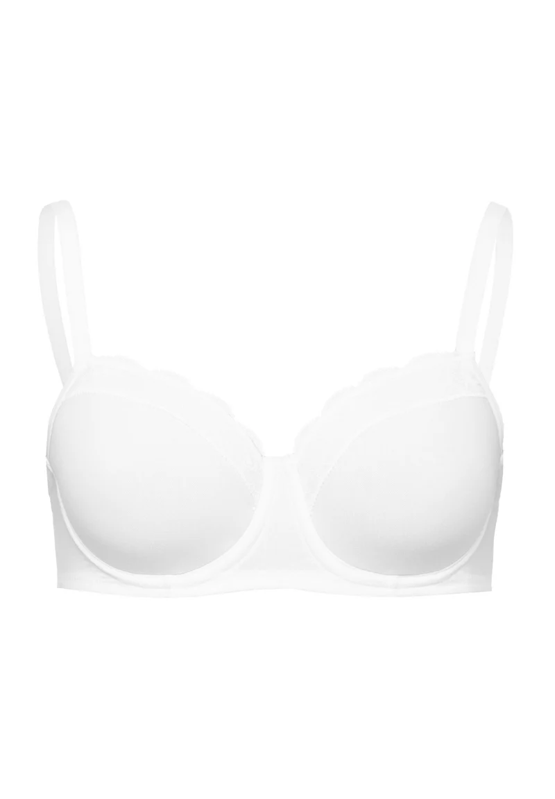 Cotton Lace Padded Bra | white 072433-070101