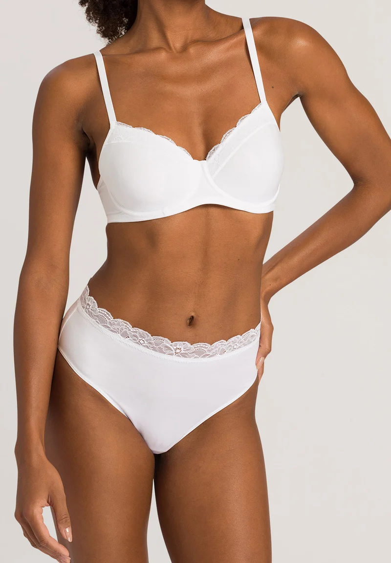 Cotton Lace Padded Bra | white 072433-070101