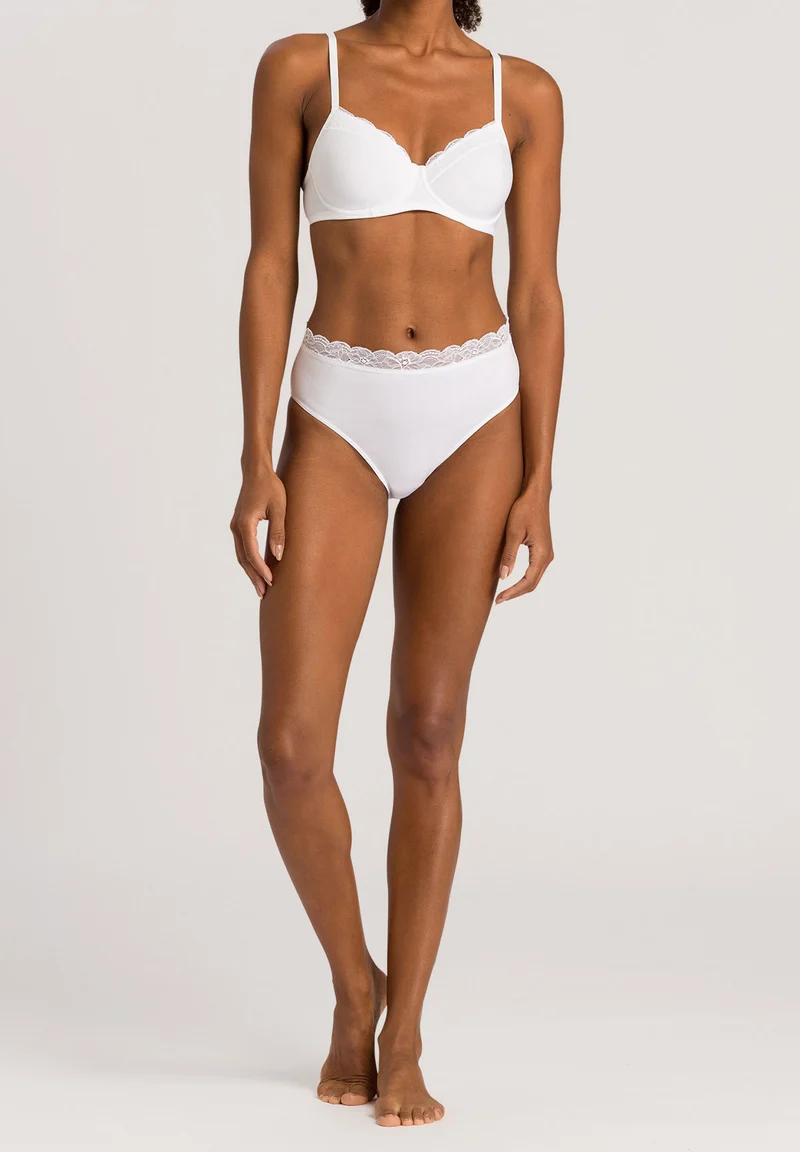 Cotton Lace Padded Bra | white 072433-070101