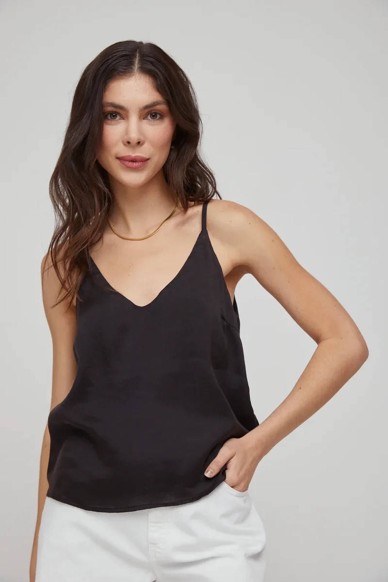 Black V-Neck Cami
