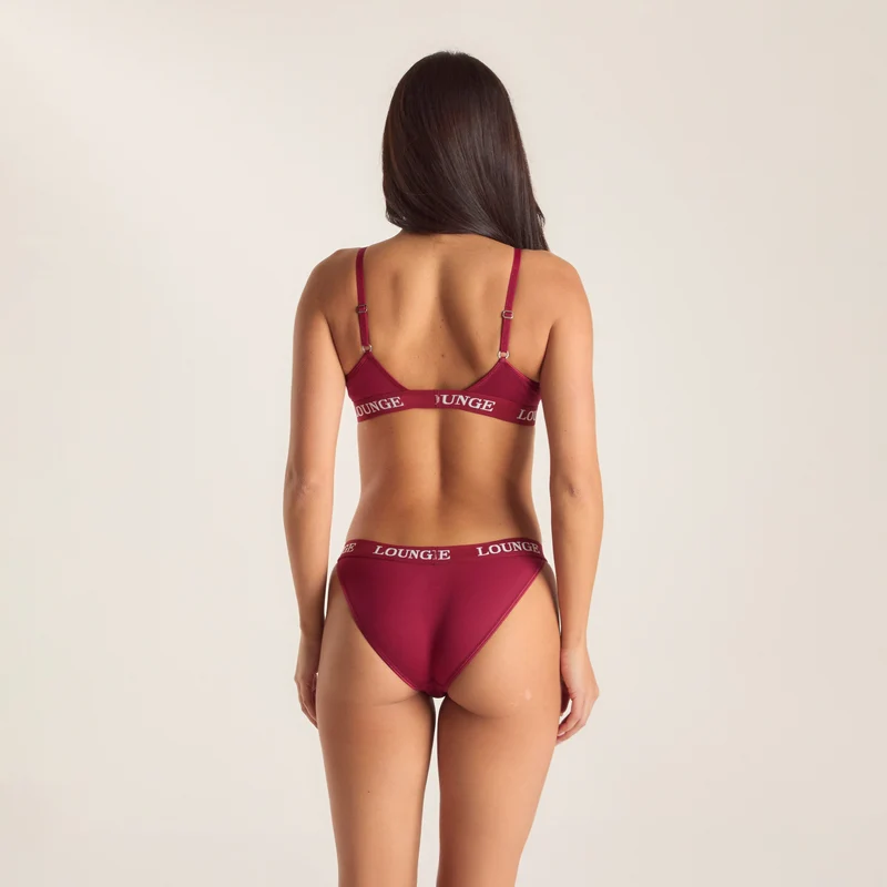 Bamboo Triangle Bra - Burgundy