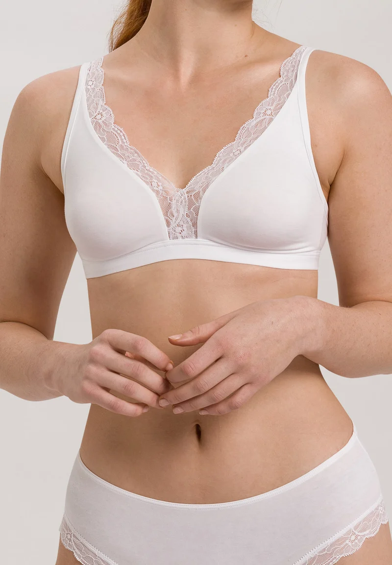 Cotton Lace Soft Cup Bra | white 072431-070101