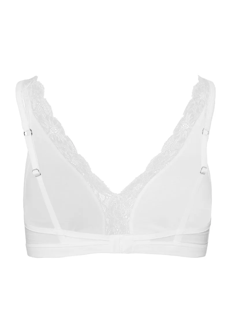 Cotton Lace Soft Cup Bra | white 072431-070101