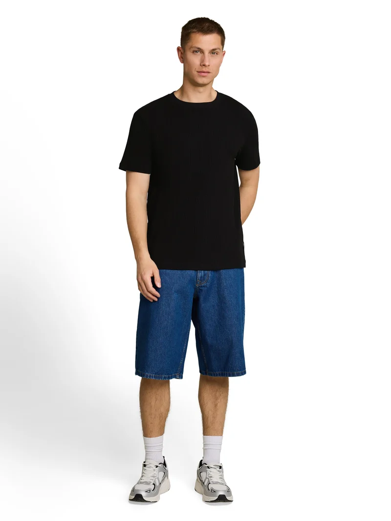 T-Shirt mit Waffelstruktur