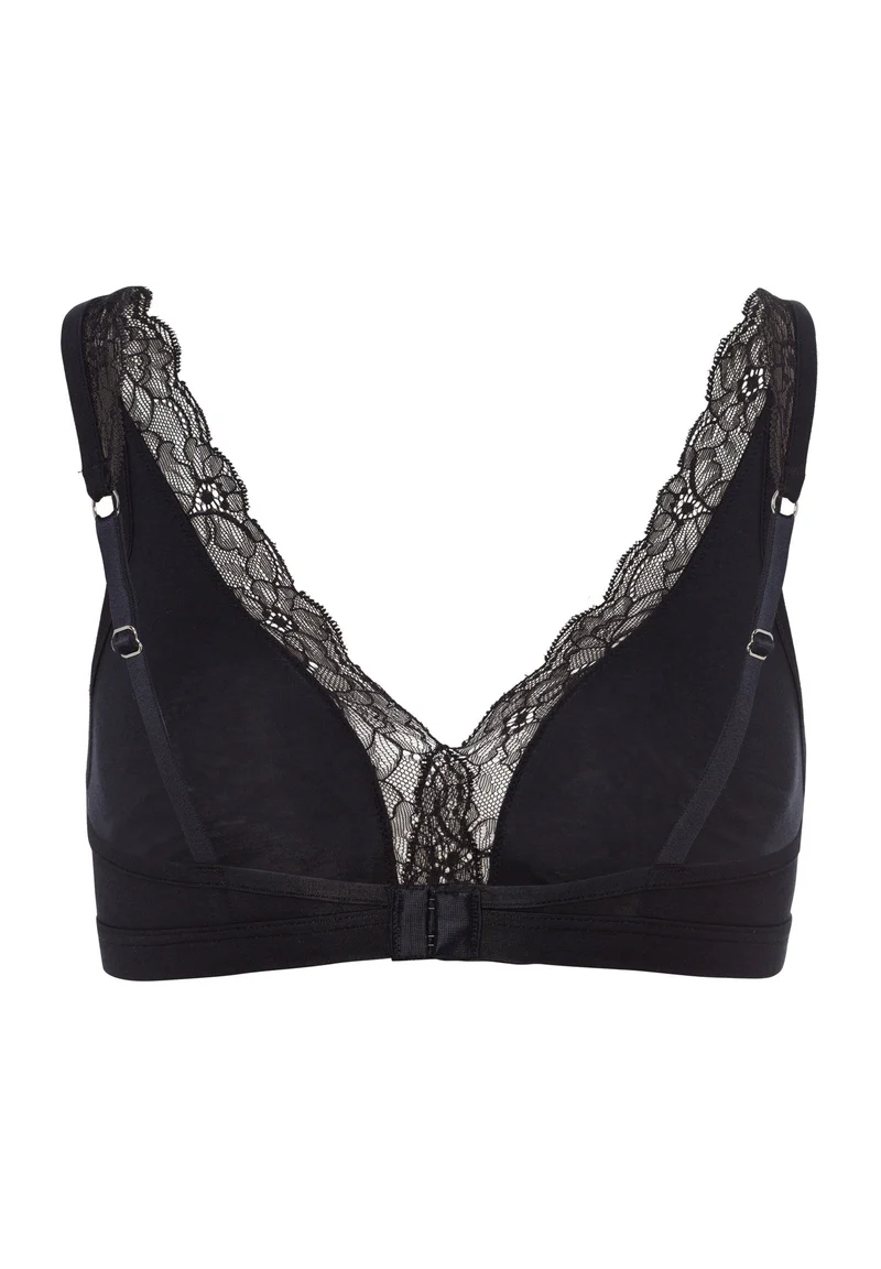 Cotton Lace Soft Cup Bra | black 072431-070019