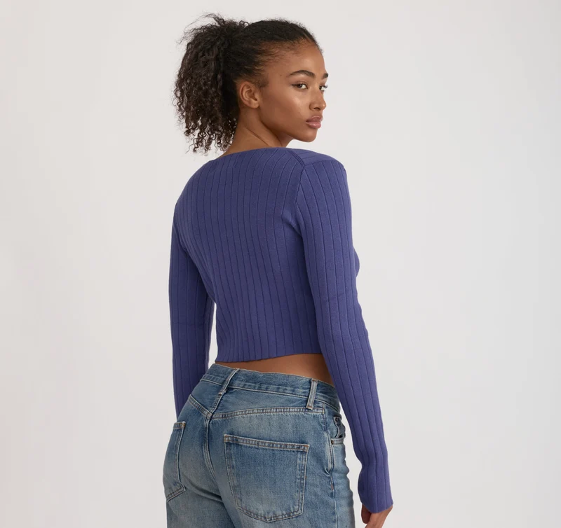 Soft Knit Rib Tie Cardigan
