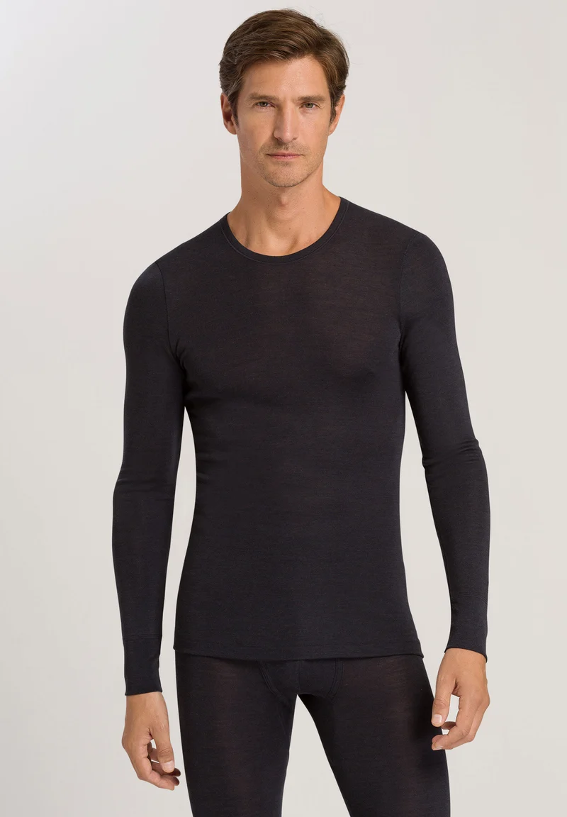 Woolen Silk L/SLV Shirt | anthracite 073402-070176