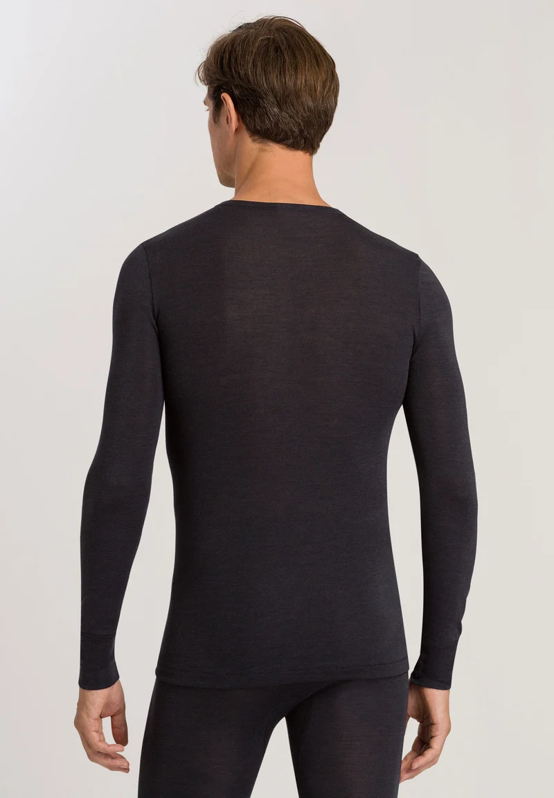 Woolen Silk L/SLV Shirt | anthracite 073402-070176