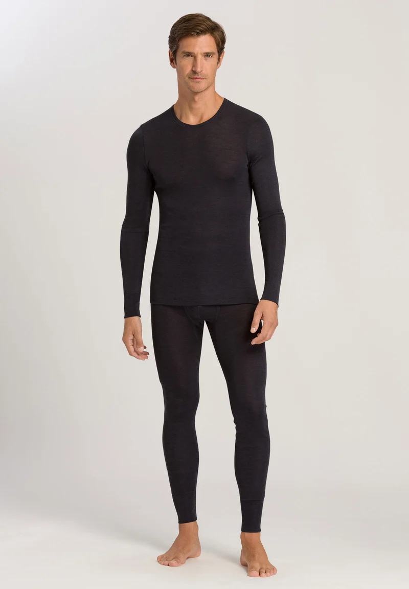 Woolen Silk L/SLV Shirt | anthracite 073402-070176