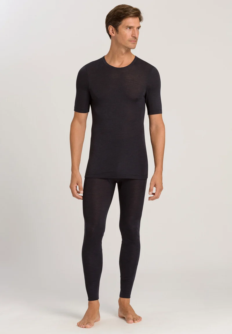 Woolen Silk S/SLV Shirt | anthracite 073401-070176