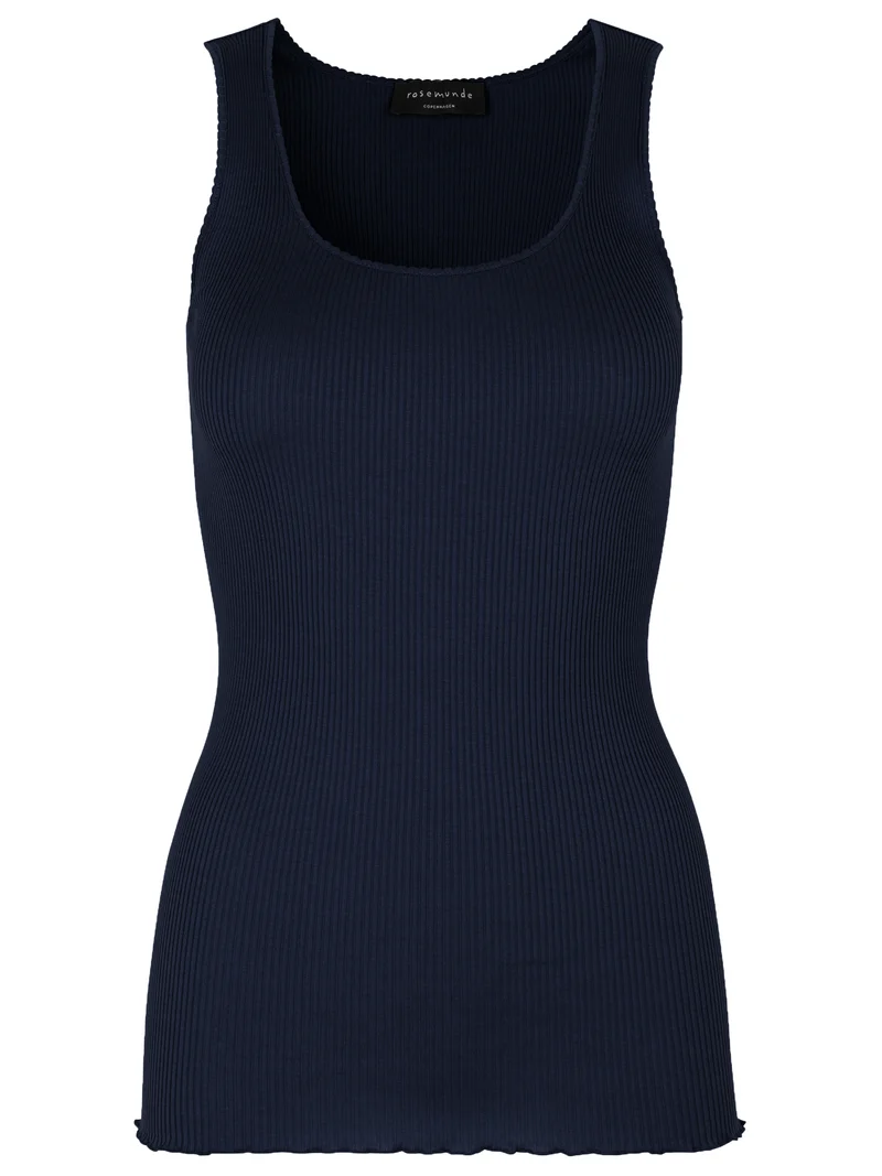 Silk Navy Top