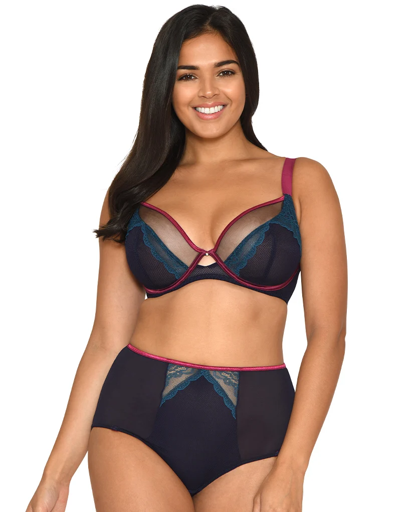 Curvy Kate Flutterby Plunge Bra Navy Mix