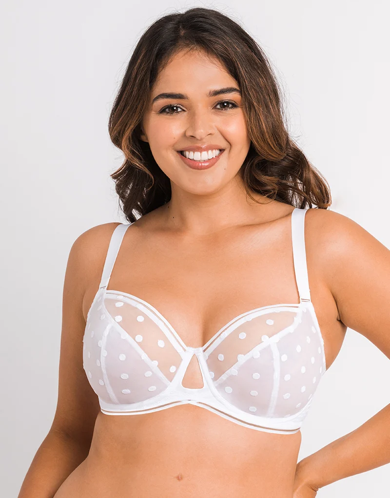 Curvy Kate Top Spot Balcony Bra White