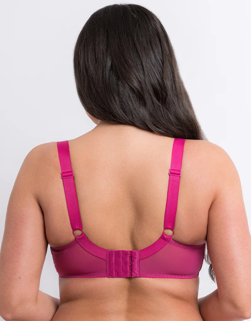 Flirtelle Swirl Balcony Bra Magenta