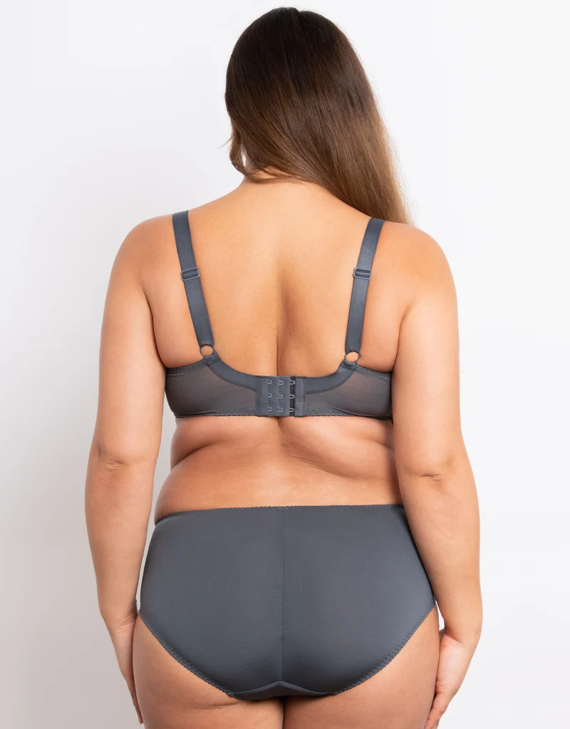 Flirtelle Swirl Brief Dark Grey