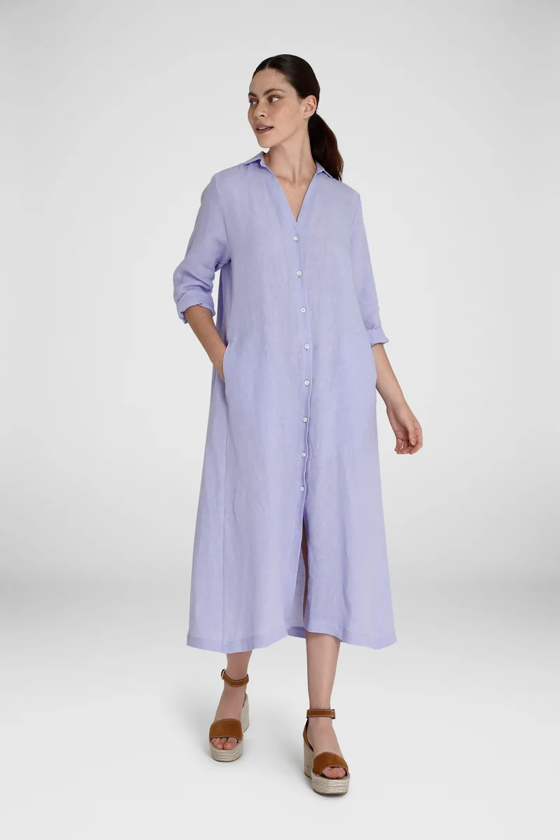 Lavender Shirt Dress