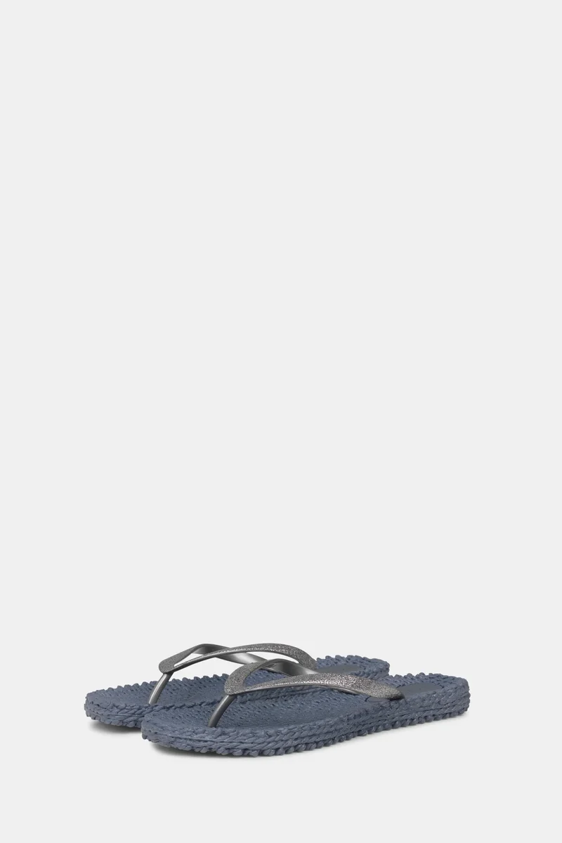 Flip Flops with Glitter Grey