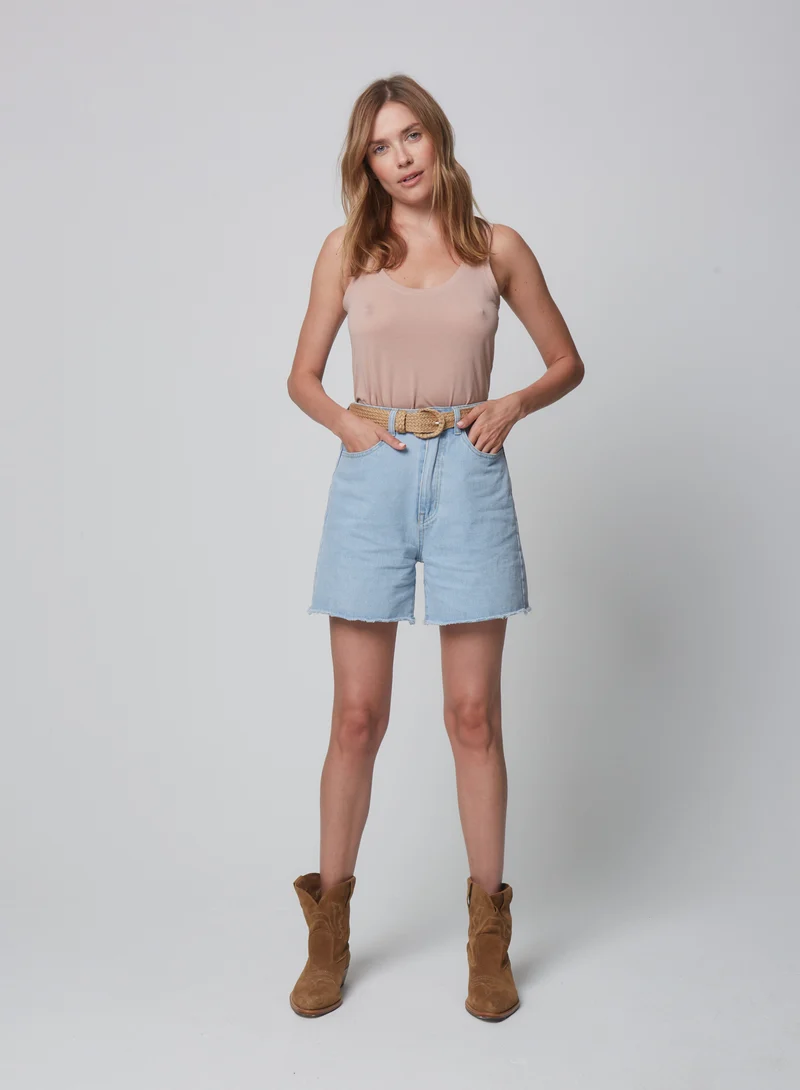 Round Neck Tank Top Tea Pink