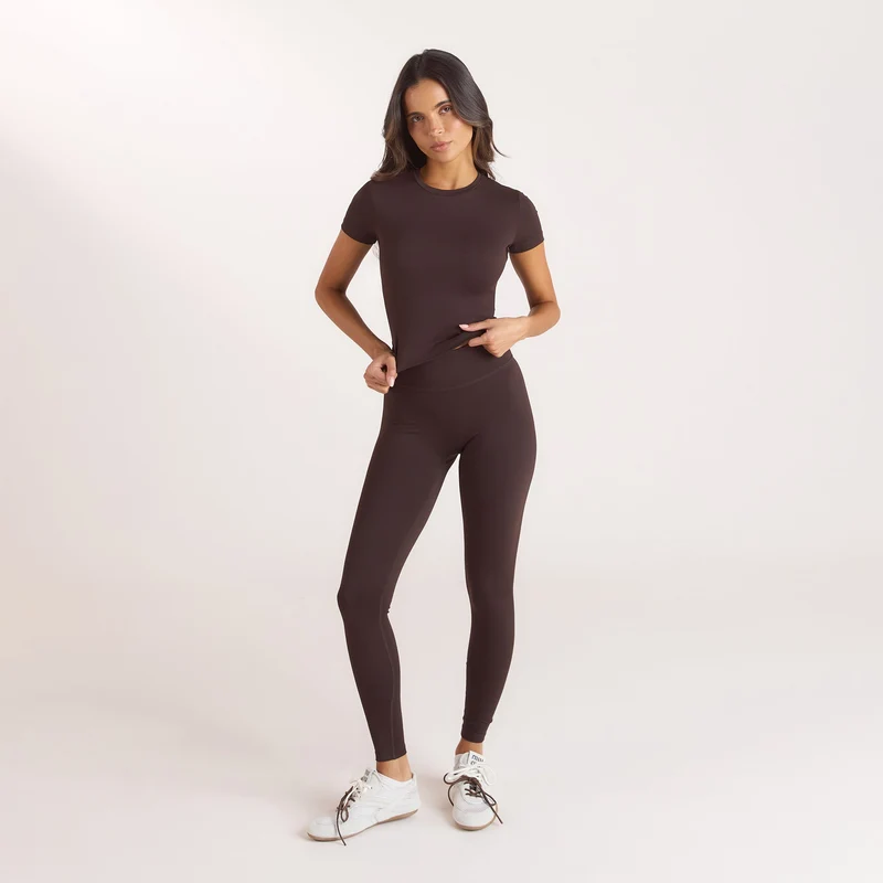 Classic Fitted Top - Coffee Bean