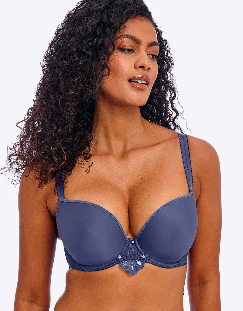 Freya Loveland Moulded Plunge T-Shirt Bra Boudoir Dusk Blue
