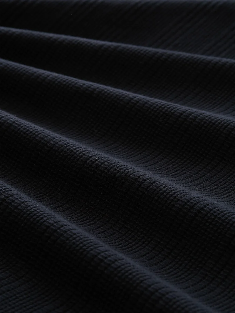 Relaxed Fit Poloshirt mit Waffelstruktur
