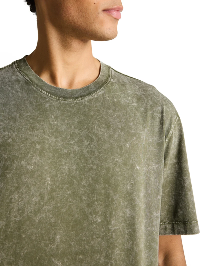 Relaxed Fit T-Shirt mit Washed-Out Effekt