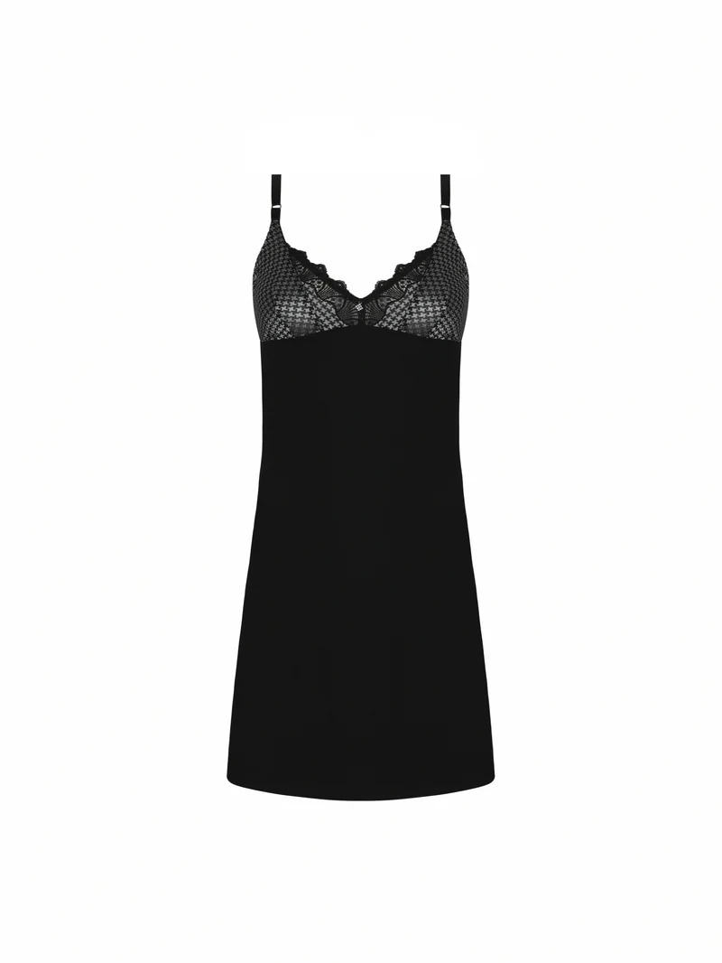 Antigel by Lise Charmel - Icone Business-Nachtkleid Pied De Poule