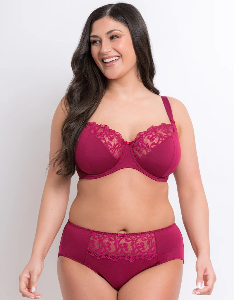 Flirtelle Swirl Balcony Bra Sangria
