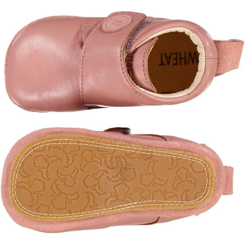 Hausschuhe aus Weizenleder – Cameo Blush