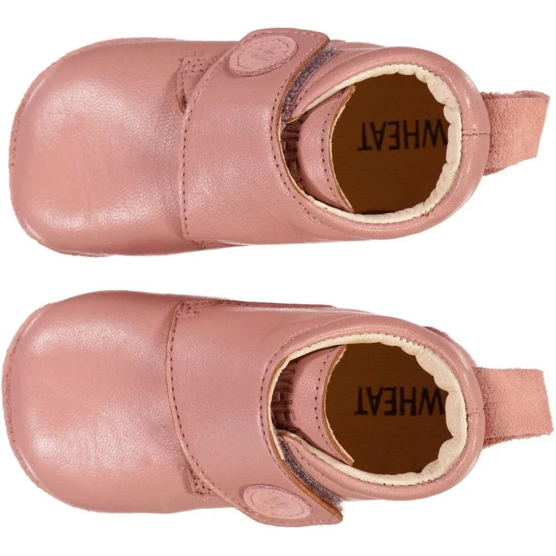 Hausschuhe aus Weizenleder – Cameo Blush