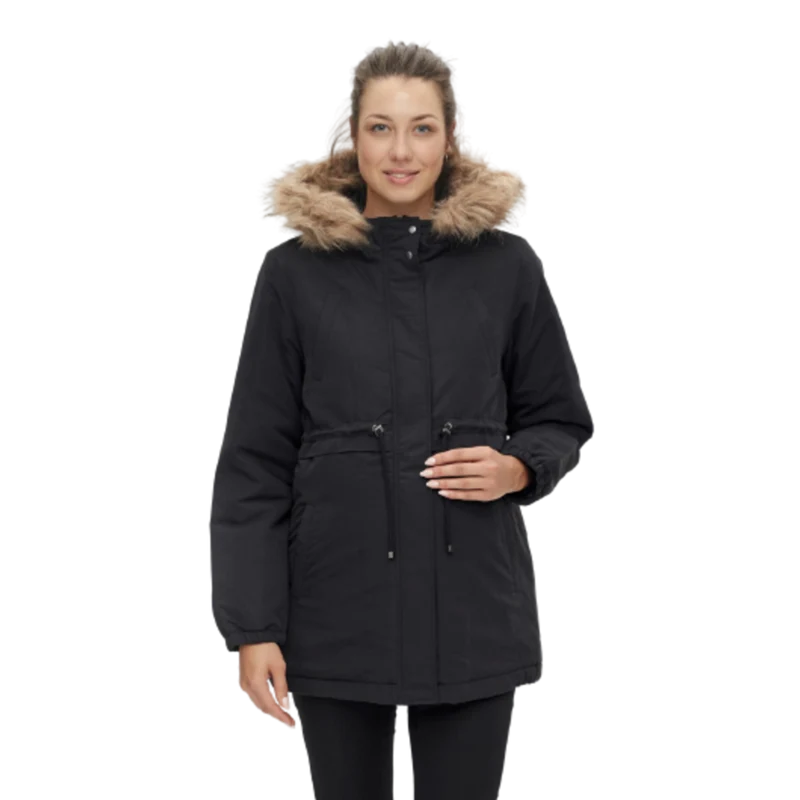 Mamalicious Vente Parka-Jacke – Jessa – Schwarz