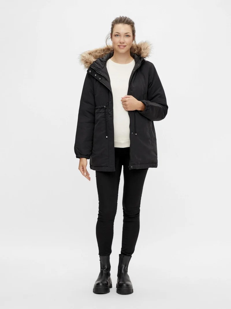 Mamalicious Vente Parka-Jacke – Jessa – Schwarz