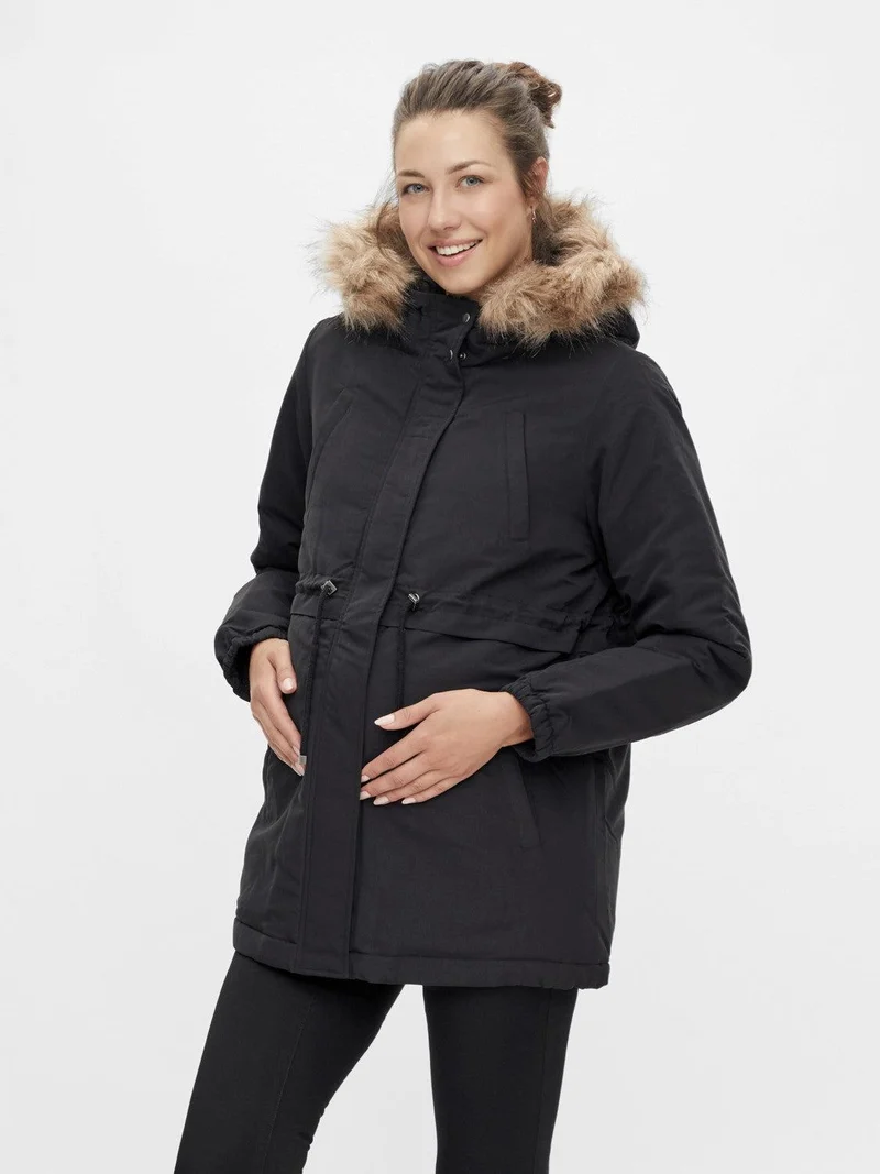 Mamalicious Vente Parka-Jacke – Jessa – Schwarz