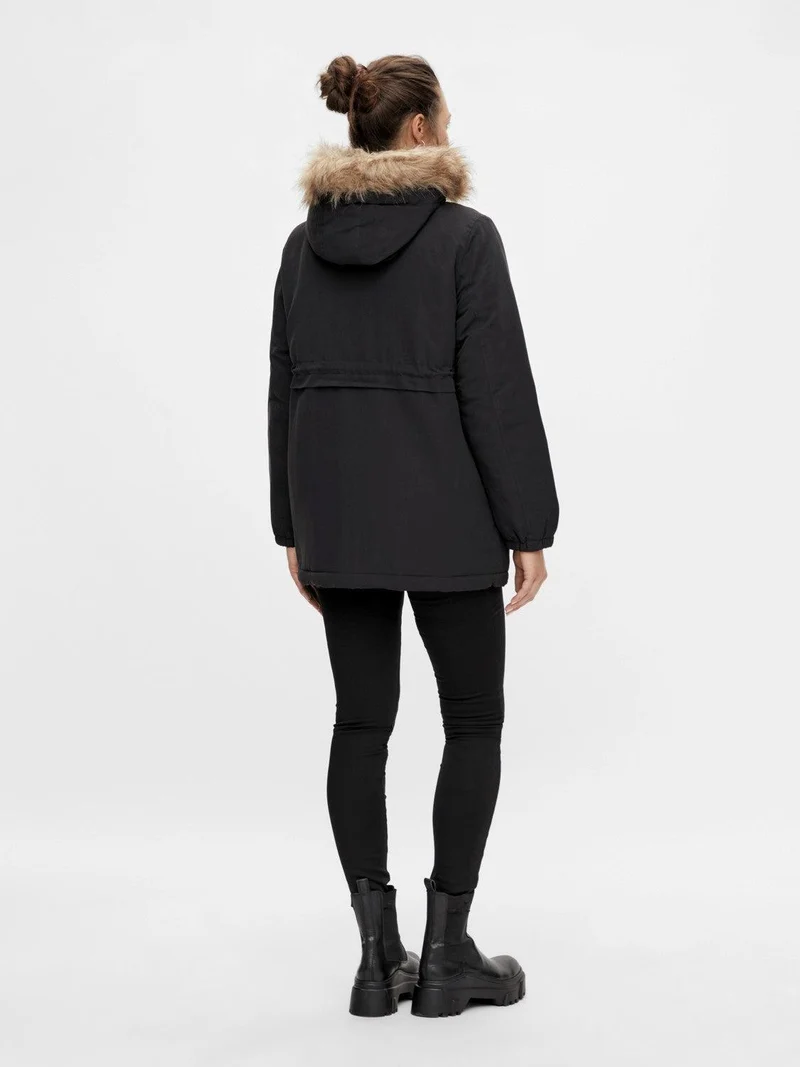 Mamalicious Vente Parka-Jacke – Jessa – Schwarz