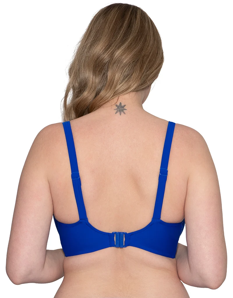 Curvy Kate Sheer Class Padded Balcony Bikini Top Cobalt