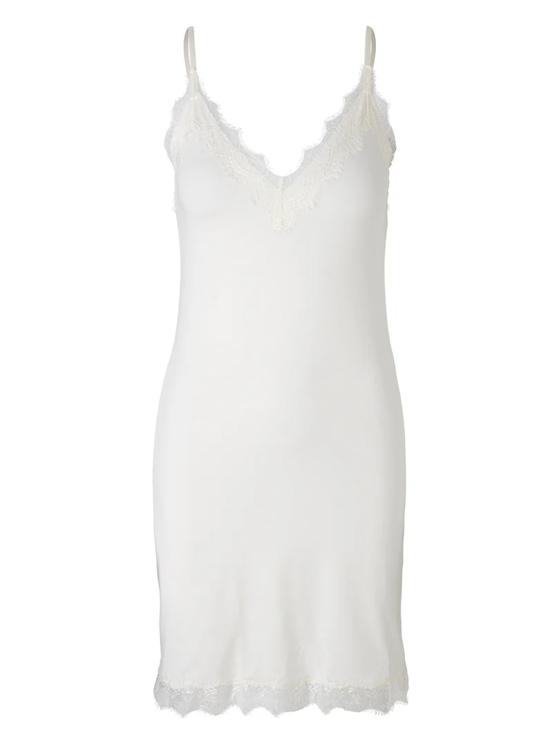Strappy Ivory Slip Dress