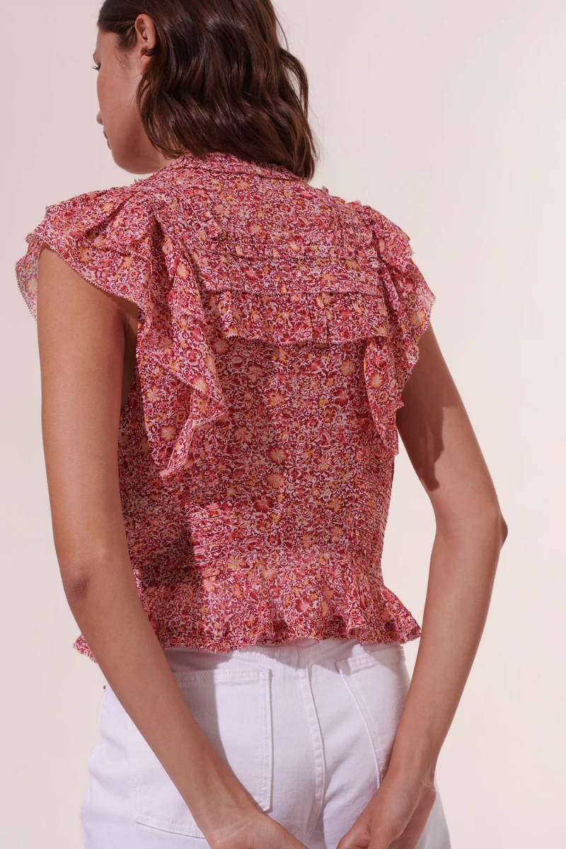 Amanda Pink Mayflower Top