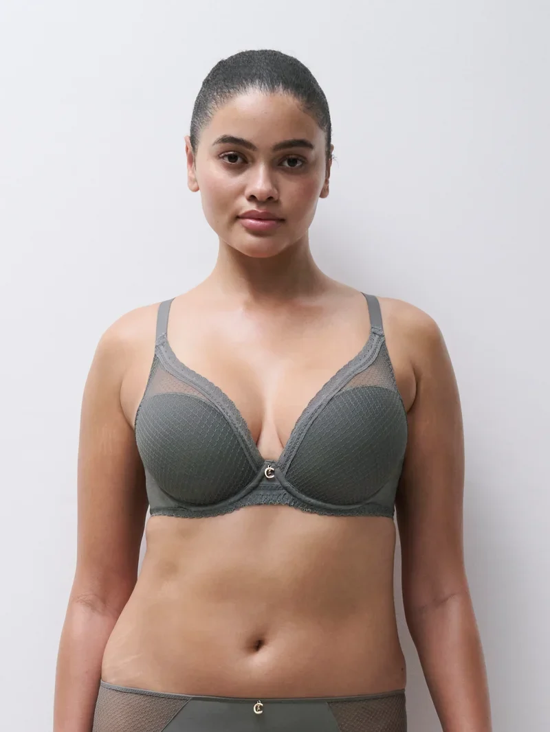 Chantelle - Romance Plunge T-Shirt-BH Vert Argile