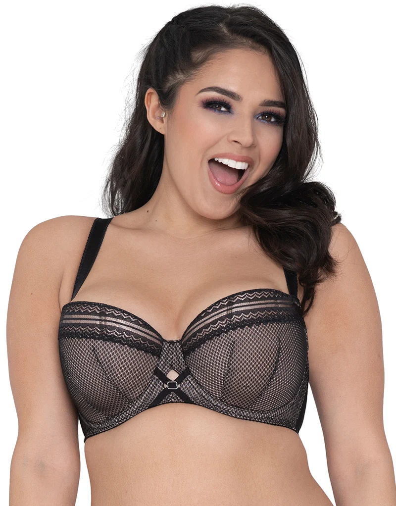 Curvy Kate Starstruck Padded Balcony Bra Black/Gold