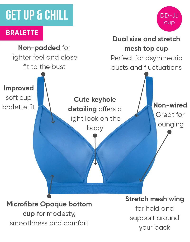 Curvy Kate Get Up and Chill Non-Wired Bralette Denim Blue