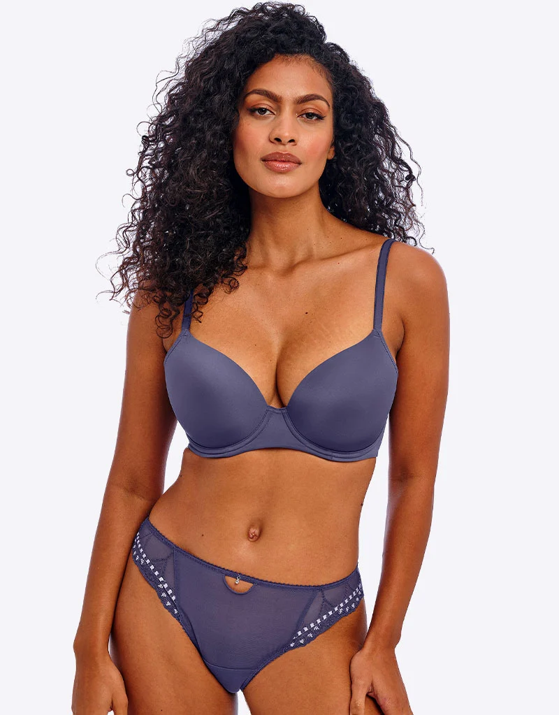 Freya Undetected Moulded T-Shirt Bra Dusk Blue