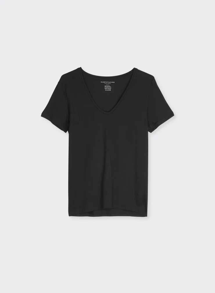 Soft Touch V Neck Black