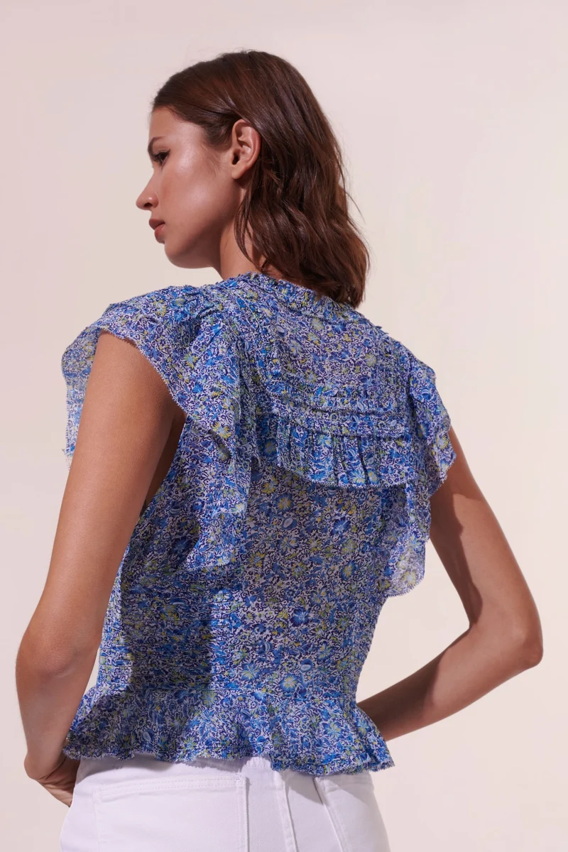 Amanda Blue Mayflower Top