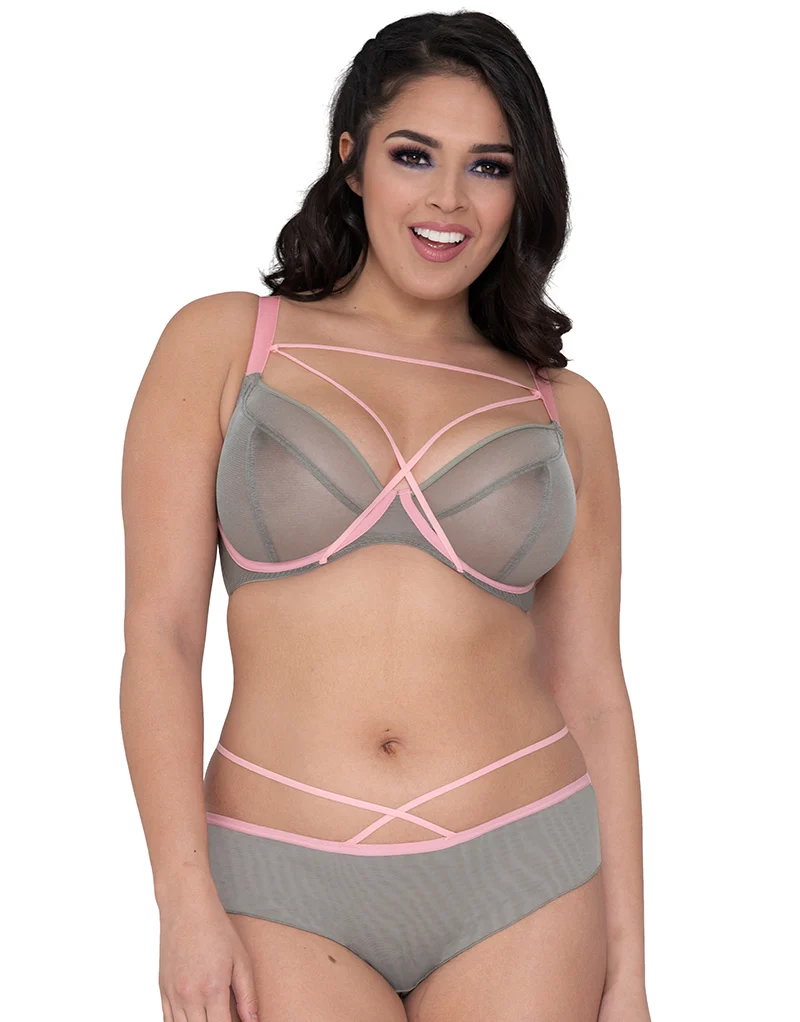 Curvy Kate Lifestyle X Plunge Bra Khaki/Pink