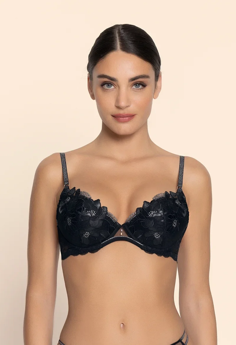 Lise Charmel - Cuir Sexy Couture gepolsterter Kontur-BH Noir Argent