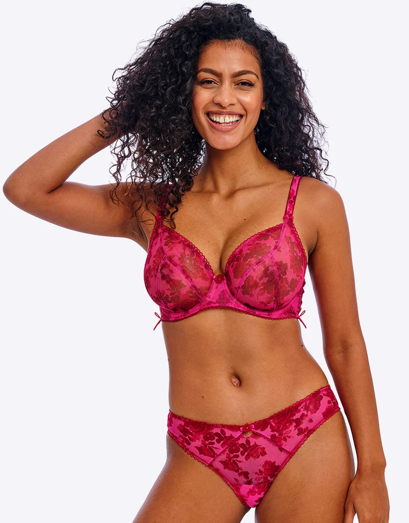 Freya Rose Blossom Plunge Bra Red Rose