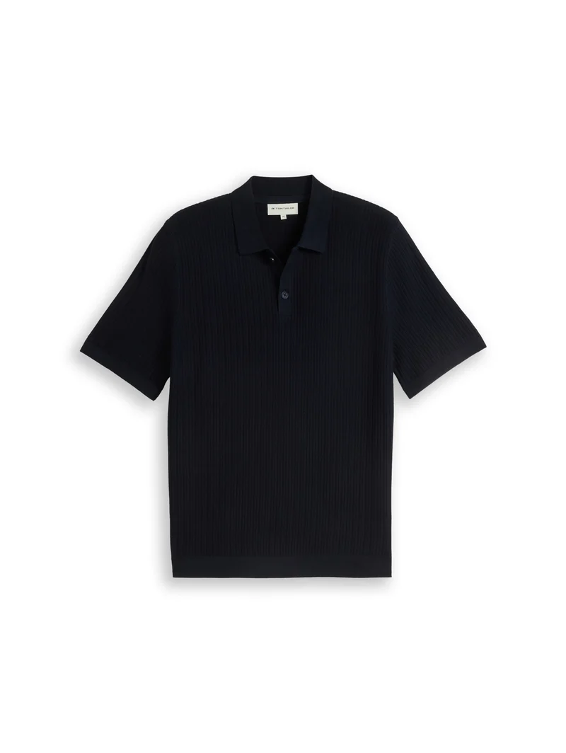 Strick-Poloshirt aus Baumwolle
