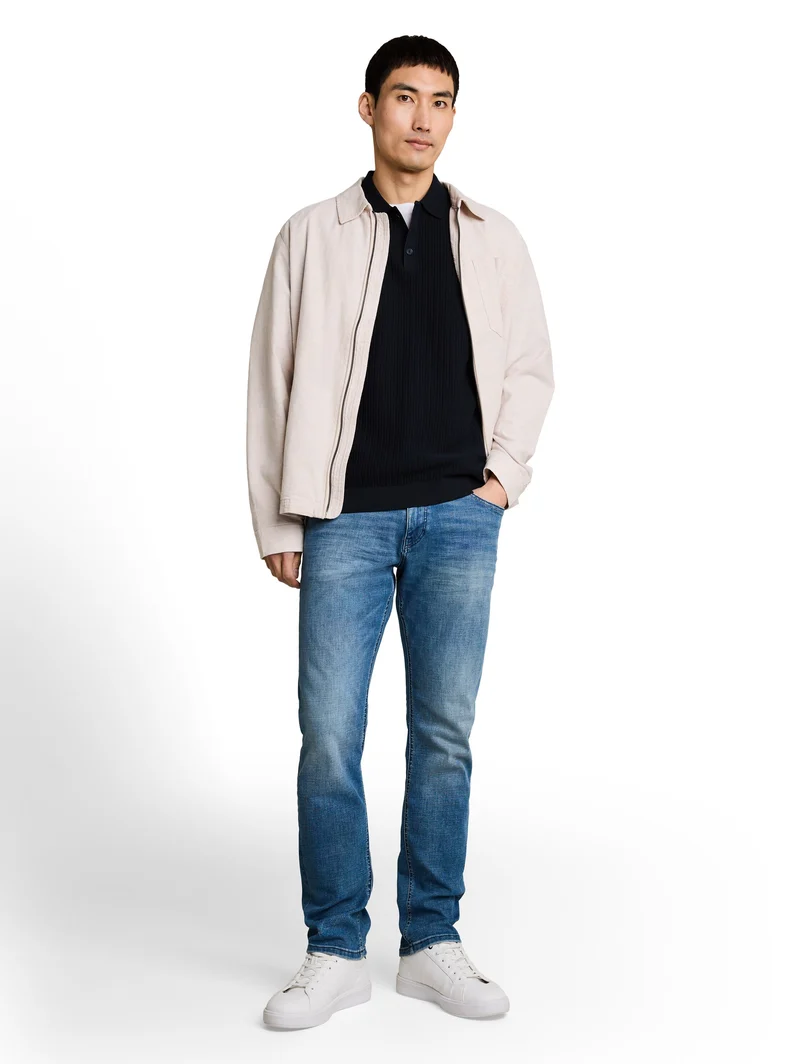 Strick-Poloshirt aus Baumwolle