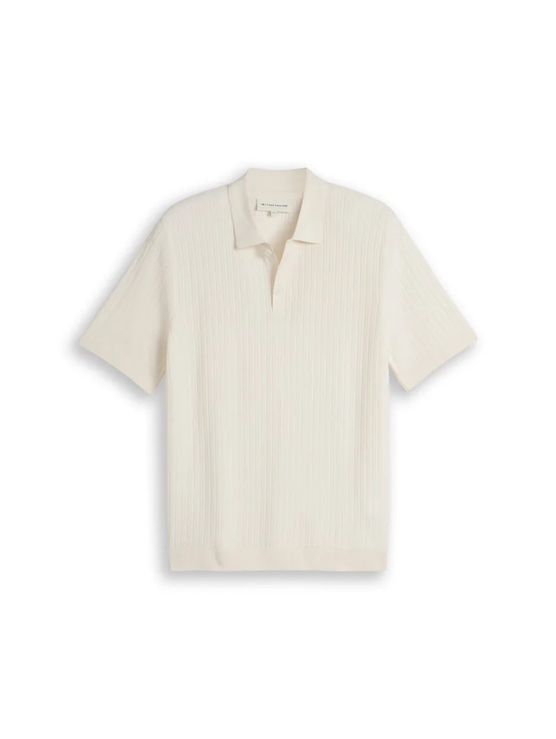 Strick-Poloshirt aus Baumwolle